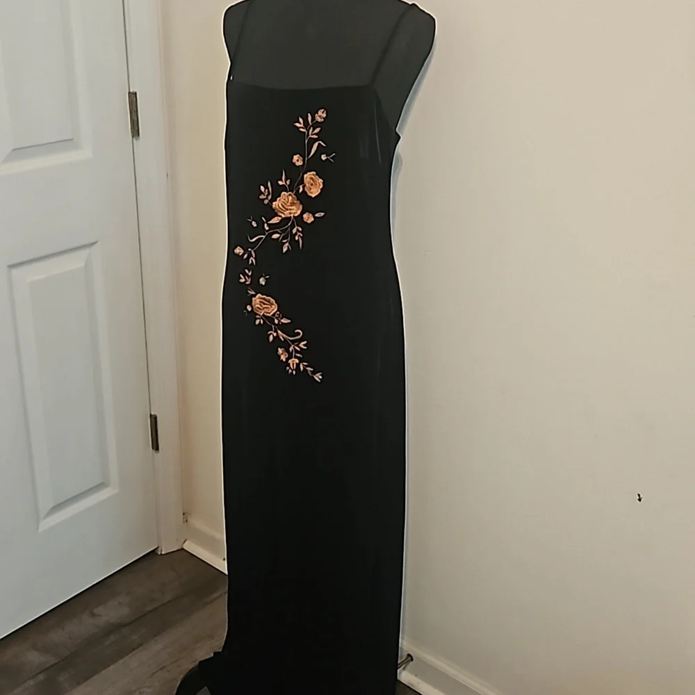 Floor Length Velvet Dress - Picture 2 of 12